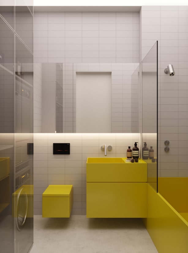 Yellow bathroom
